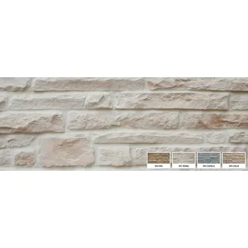 Obklad WILDSTONE Kamenný obklad, Z BETONU, Štípaný pískovec Roma 091, bílá a béžová, 170 - 600 x 40 - 180 mm, tloušťka 20 - 50 mm, 0.75 m2