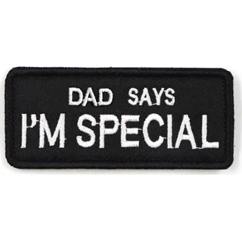 Obojek pro psa Černý Vyměnitelný nápis na postroj i obojek pro psa - DAD SAYS I ´ M SPECIAL