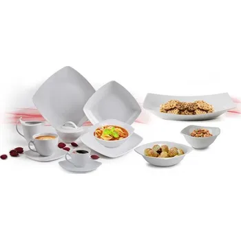 Talíř Talíř "Quadrato", bílá, porcelán, čtvercový, 25 cm, ROTBERG