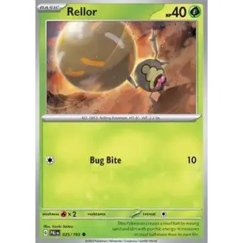 Volný čas Pokémon PAL 025/193 Rellor - Paldea Evolved Stav: Near Mint, Verze: NORMAL