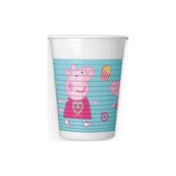 Hračka pro nejmenší Procos Plastové kelímky - Prasátko Pepina 200 ml/8 ks