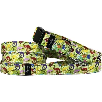 Obojek pro psa Obojek HAPPYZOO BY KIWLY softshell Chameleóni 3x32-48cm