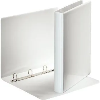 Kroužkový pořadač, s průhlednými kapsami, bílá, 4 D kroužky, 35 mm, A4, PP, ESSELTE