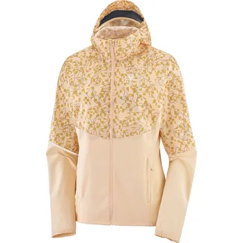 Pánská větrovka Salomon bunda AGILE FZ HOODIE W Almond Cream| M