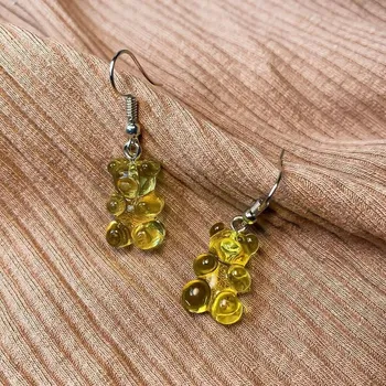 Náušnice DAALO Náušnice gumoví medvídci - žluté - AKCE!