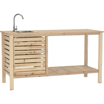 Zahradní stůl Zahradní pracovní stůl s umyvadlem BARNETT