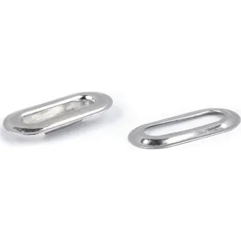 Průchodka s podložkou ovál 4x16 mm, barva nikl