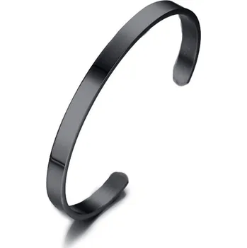 Náramek Steel Edge Pevný náramek z chirurgické oceli JCFB212 Barva: Černá