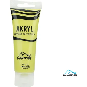 Výtvárné potřeby LUMA akrylová barva / PASTEL žlutá 75ml