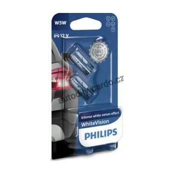 Povinná bezpečnostní výbava Žárovky PHILIPS W5W 12V WHITE VISION 12961NBVB2 (2ks) - nahrazeno přes 12961WVUB2