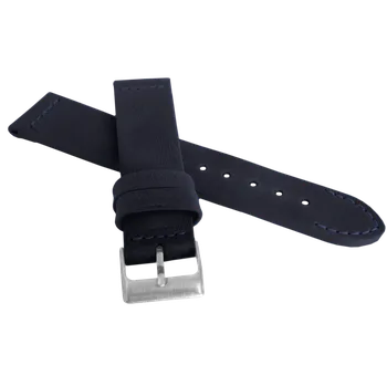 Řemínek na hodinky LAVVU Modrý prošitý řemínek RETRO z luxusní kuže Top Grain - 18 LSLUL18