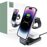 Tech-Protect QI15W-A28 3v1 Magnetická bezdrátová nabíječka MagSafe, černá