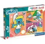 Clementoni Puzzle Šmoulové 3x 48 dílků