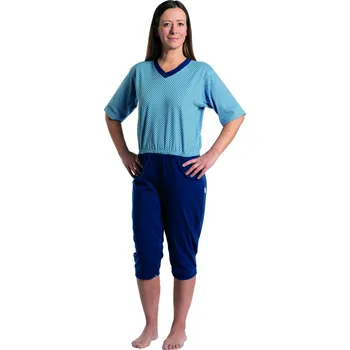 Dámský overall Pyžamový unisex overal krátký se zipem na zádech a na nohavicích Velikost: S