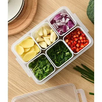 Plastový úložný box do lednice nebo mrazničky ve dvou velikostech Velikost: 6 přihrádek