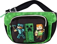 Fashion UK Minecraft Alex and Creeper dětská ledvinka 20 x 10,5 x 8,5 cm černá/zelená