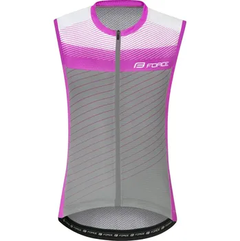 cyklistický dres Force Acceler Lady 9001321 šedý/růžový, S