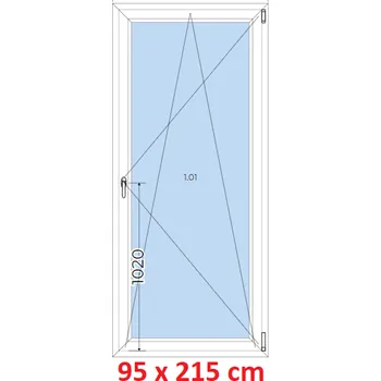 Okno Soft Plastové okno 95x215 cm, otevíravé a sklopné