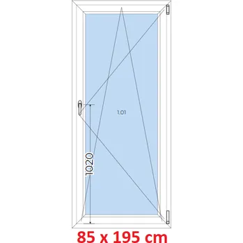 Okno Soft Plastové okno 85x195 cm, otevíravé a sklopné