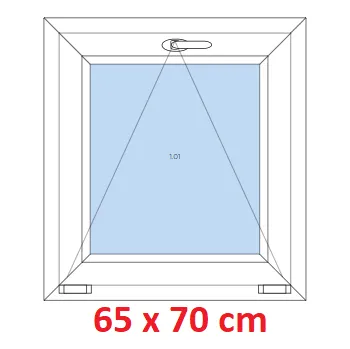 Okno Soft Plastové okno 65x70 cm, sklopné