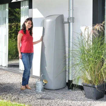 nádrž HTI Nádrž na dešťovou vodu Elegance 400 l, stěnová, světle šedá