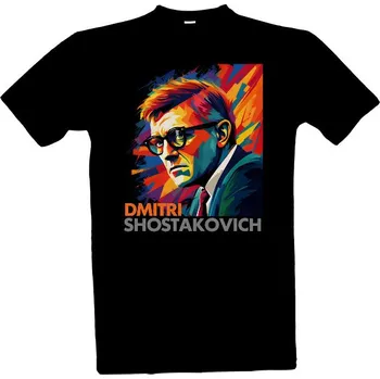Pánská móda Tričko s potiskem Dmitri Shostakovich pánské