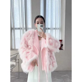 Dámský kožich MaKong Fashion Stylový zimní kožich z pravé lišky 3 L