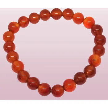 Náramek Luxusní karneolový náramek 8 mm – Přírodní kámen v AAA kvalitě