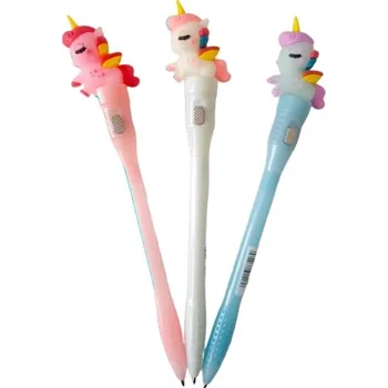 INTM Propiska s jednorožcem a světýlkem 0,7 mm (1 ks) Barva: růžová