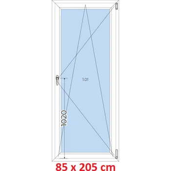 Okno Soft Plastové okno 85x205 cm, otevíravé a sklopné