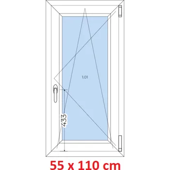 Okno Soft Plastové okno 55x110 cm, otevíravé a sklopné