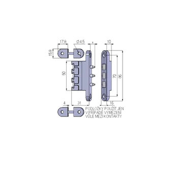 Dveřní kování dveřní odpružený kontakt ERBI