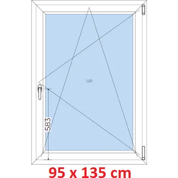 Okno Soft Plastové okno 95x135 cm, otevíravé a sklopné