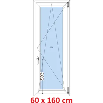 Okno Soft Plastové okno 60x160 cm, otevíravé a sklopné