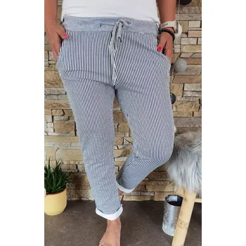 Dámské kalhoty Dámské baggy tepláky proužek XXL