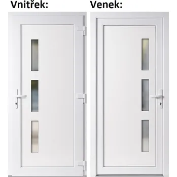 Vchodové dveře Venkovní vchodové dveře Soft Venus bílé 100x210 cm, pravé