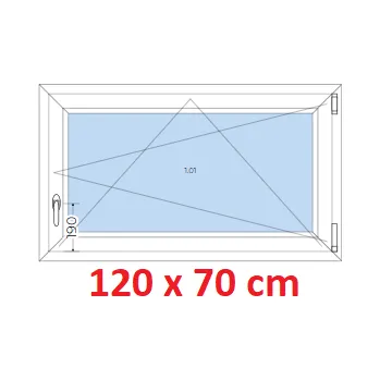 Okno Soft Plastové okno 120x70 cm, otevíravé a sklopné