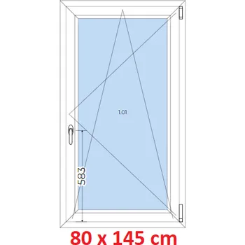 Okno Soft Plastové okno 80x145 cm, otevíravé a sklopné