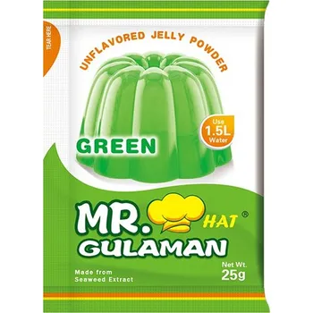Želatina v prášku, zelená 25 g - Mr. Hat Gulaman
