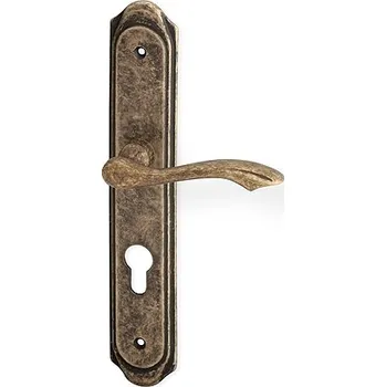 Dveřní kování AC-T Servis ACT dveřní kování RUSTIK (bronz) Provedení: PZ (klika/klika, zámek FAB), Rozteč: 90 mm