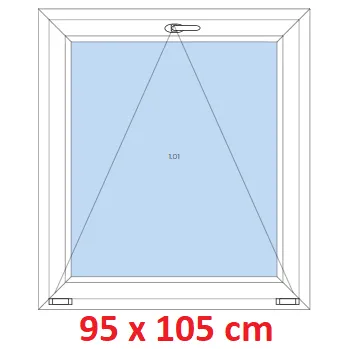 Okno Soft Plastové okno 95x105 cm, sklopné
