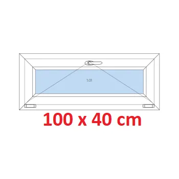 Okno Soft Plastové okno 100x40 cm, sklopné