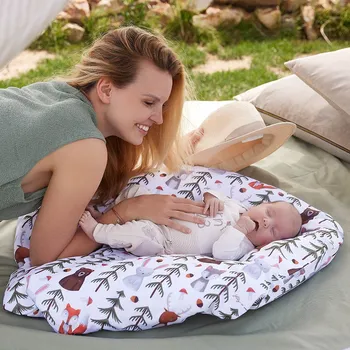 Zavinovačka Lily is sailing Péřová mušelínová zavinovačka - Lesní život Velikost: 80 x 80 cm, Varianta: povlak zavazování páskem