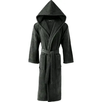 Pánský župan Soft Cotton Unisex župan STRIPE s kapucí, Khaki, 420 g / m², Česaná prémiová bavlna 100% RICH SOFT, Dlouhý - vel. S