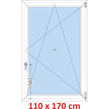 Okno Soft Plastové okno 110x170 cm, otevíravé a sklopné
