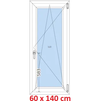 Okno Soft Plastové okno 60x140 cm, otevíravé a sklopné