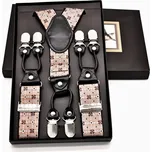 Pánské retro kšandy hnědé Braun Hnědá