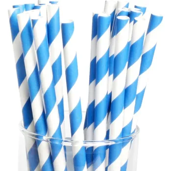 Smart Cook Papírová brčka s proužky 24 ks Barva: tmavě modrá