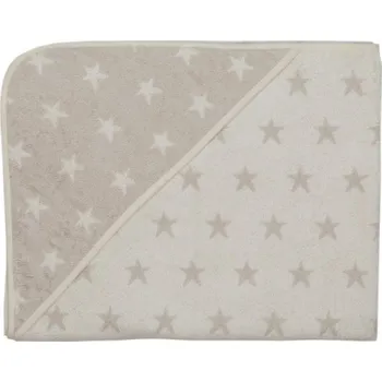 Dětská osuška s kapucí ORGANIC STARS, béžová, Framsohn