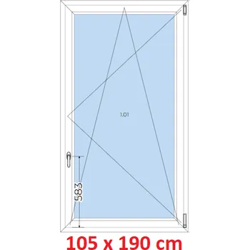 Okno Soft Plastové okno 105x190 cm, otevíravé a sklopné